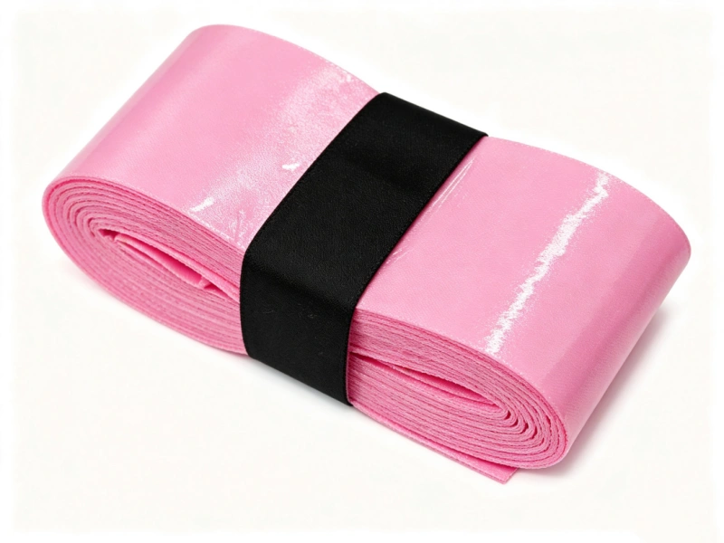 OG-T01 pink soft tacky overgrip roll with black band OG-T01 pink soft tacky overgrip roll with black band